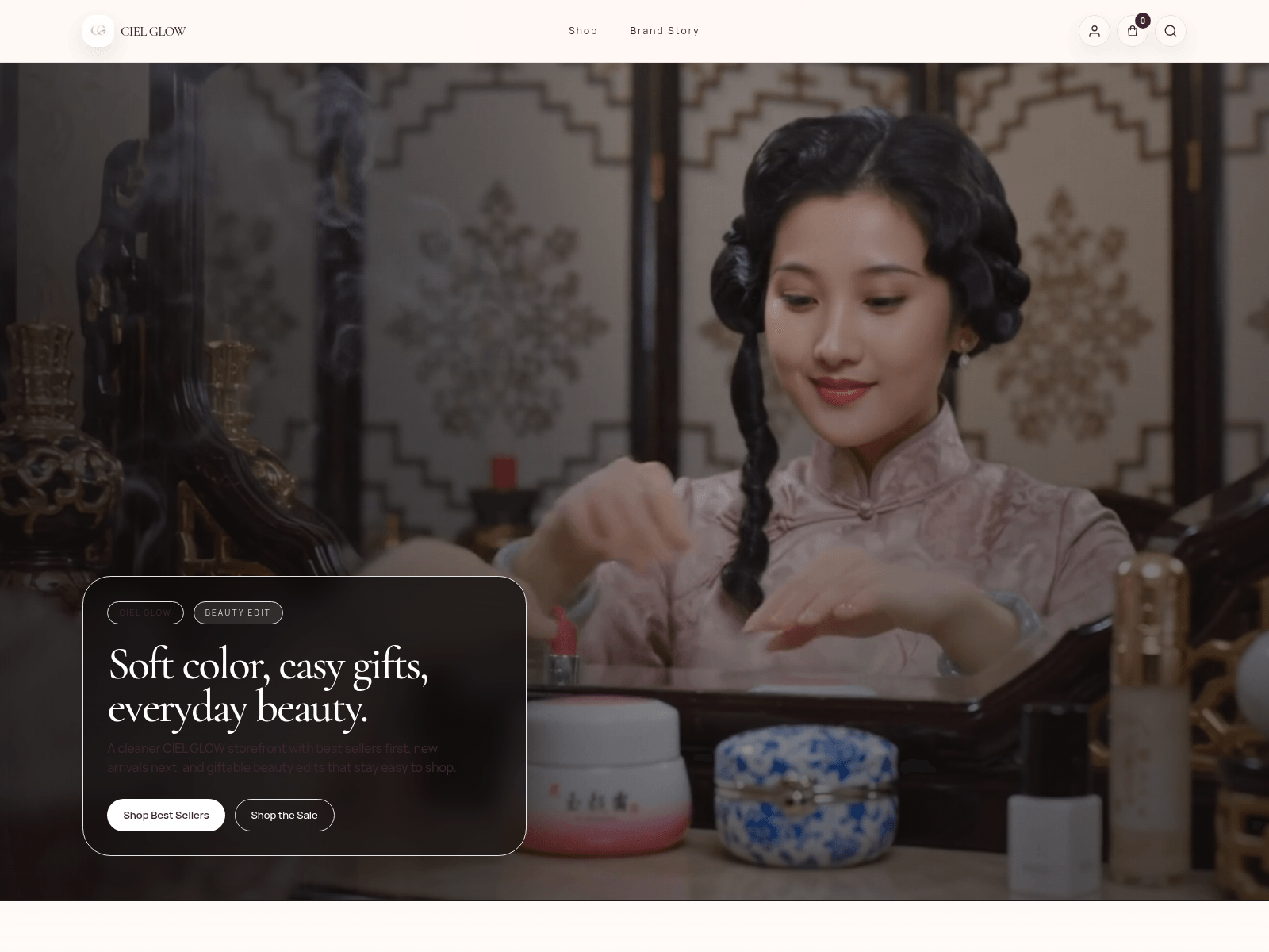 Screenshot of cielglow.shop