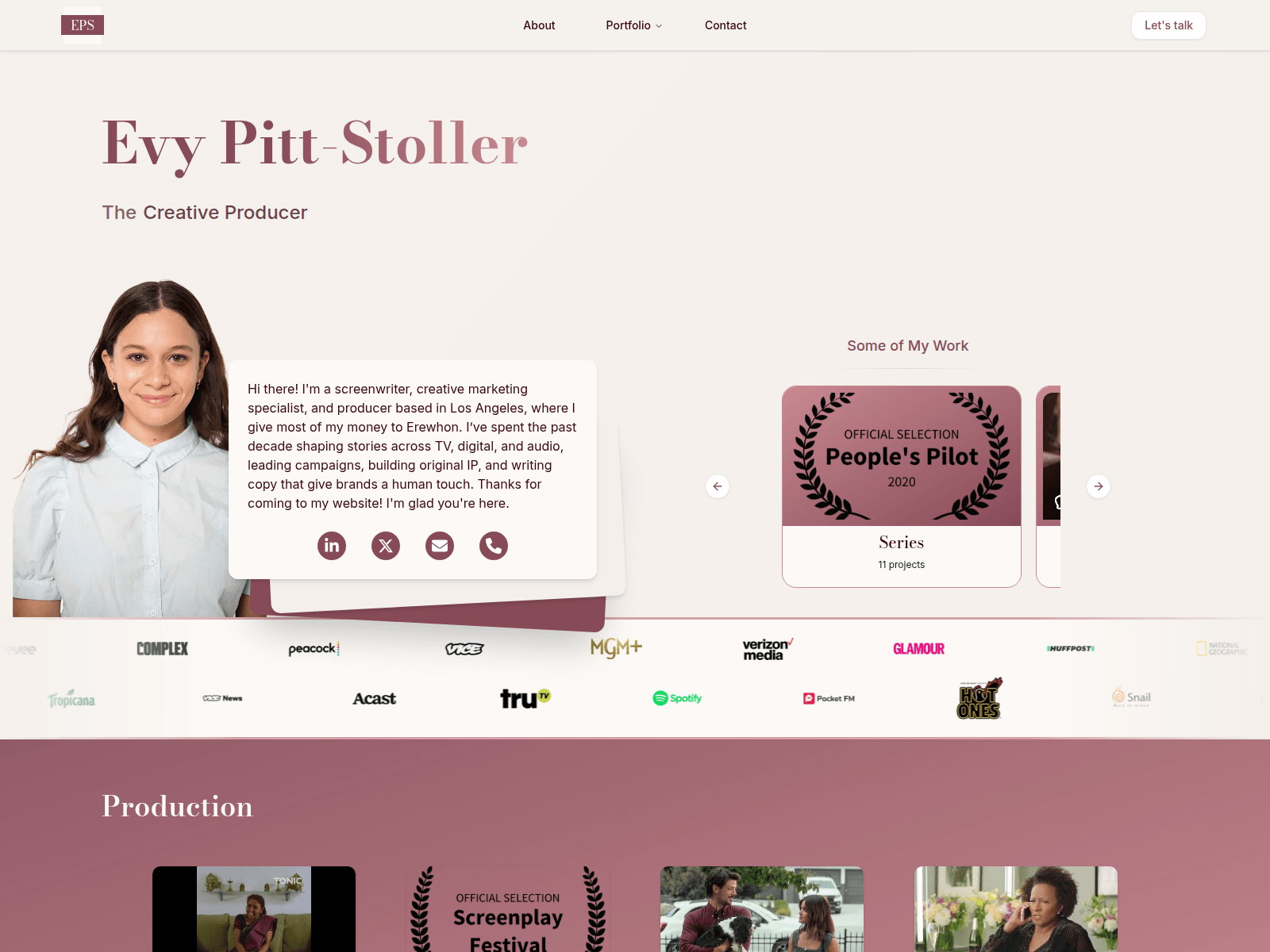 Screenshot of evypittstoller.com