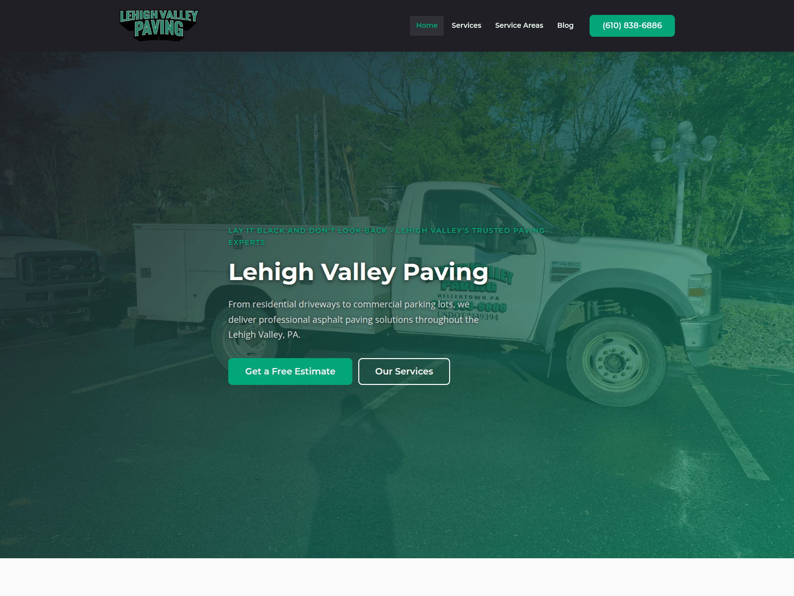 Screenshot of lehighvalleypavinginc.com