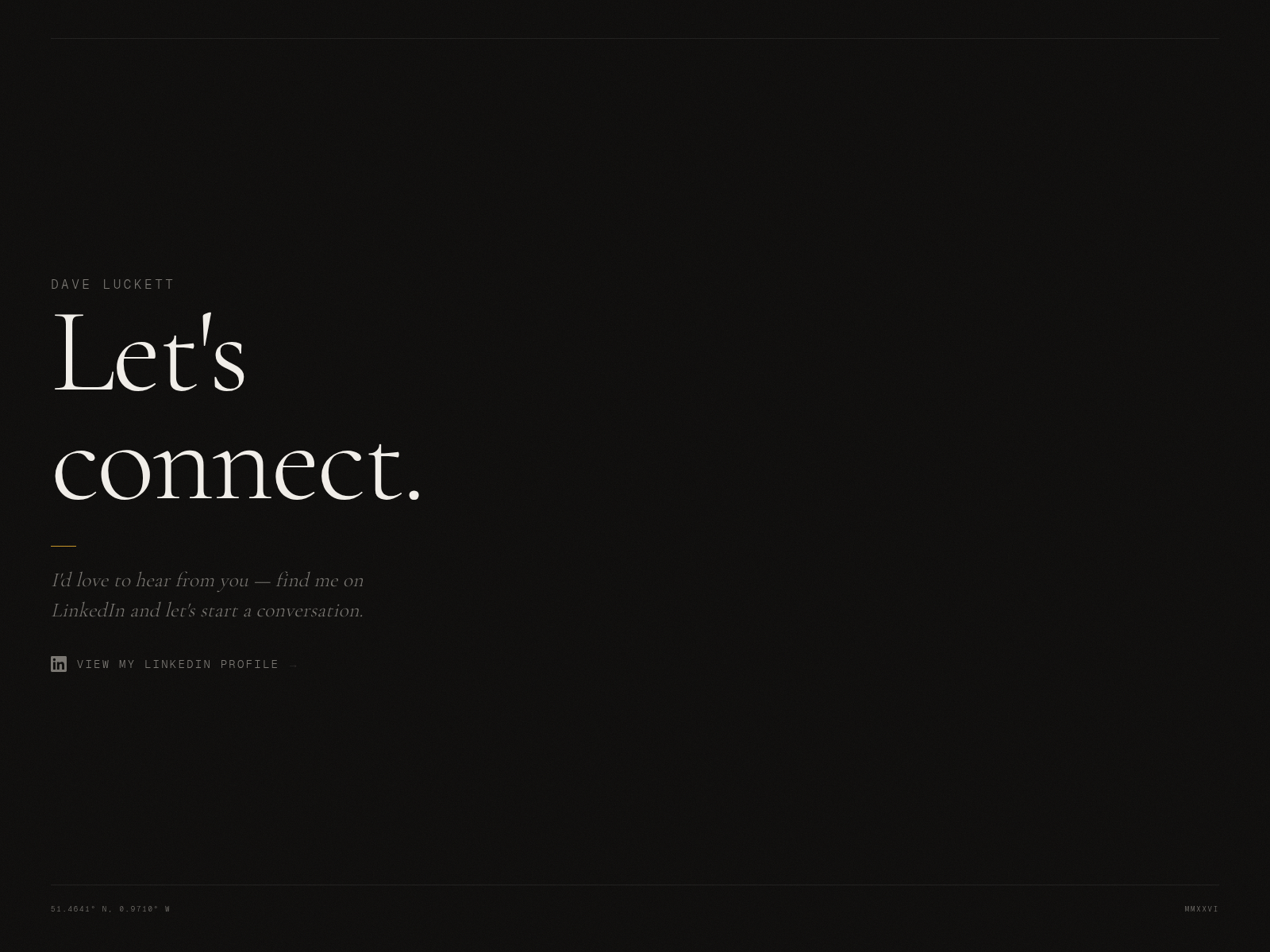 Screenshot of daveluckett.co.uk