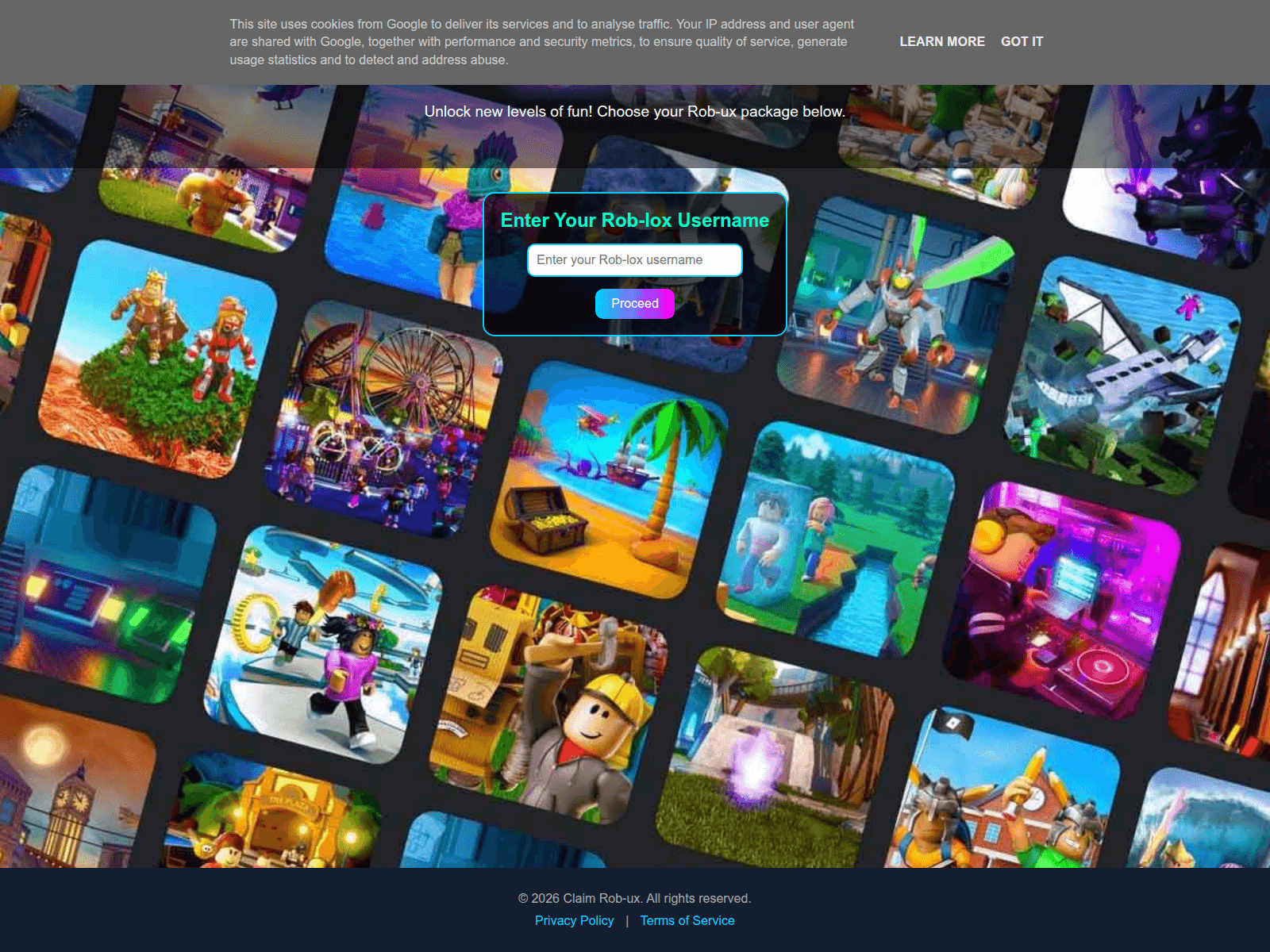 Screenshot of robloxtrtre.blogspot.com