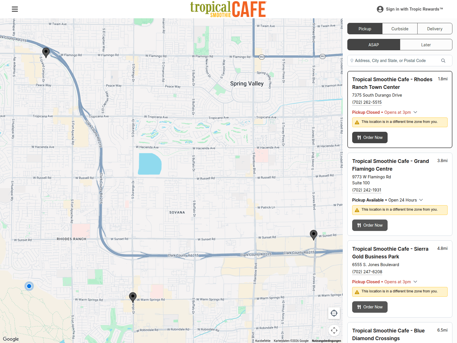 Screenshot of order.order-tropicalismoothecaffe.com
