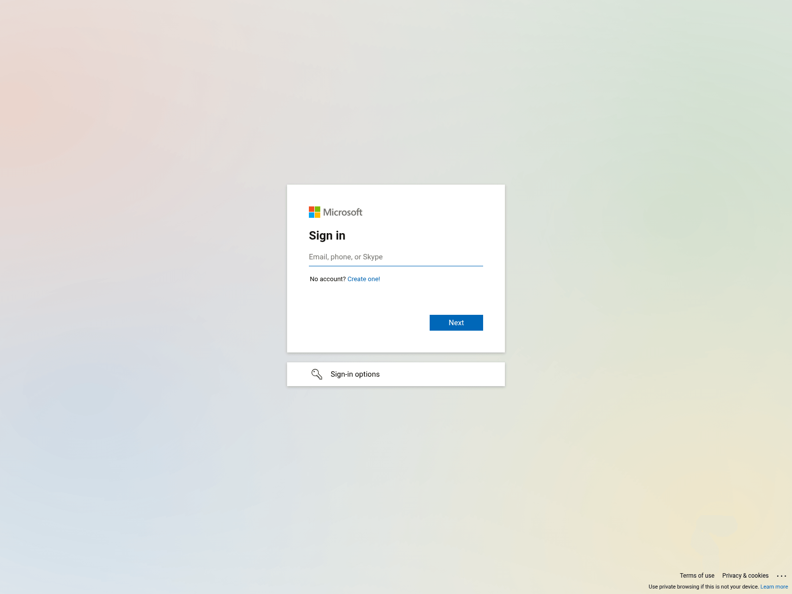 Screenshot of loginlivedrive.com