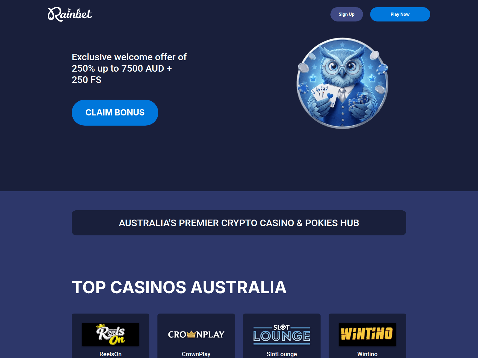 Screenshot of rainbet-online-au.com