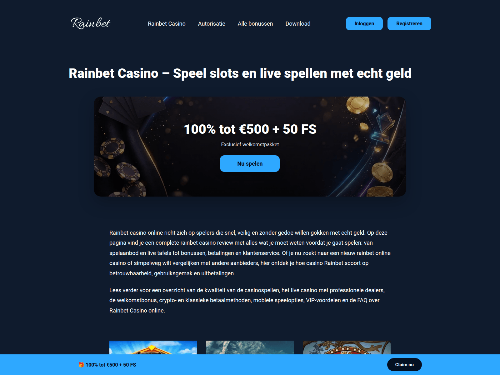 Screenshot of rainbets-nl.nl