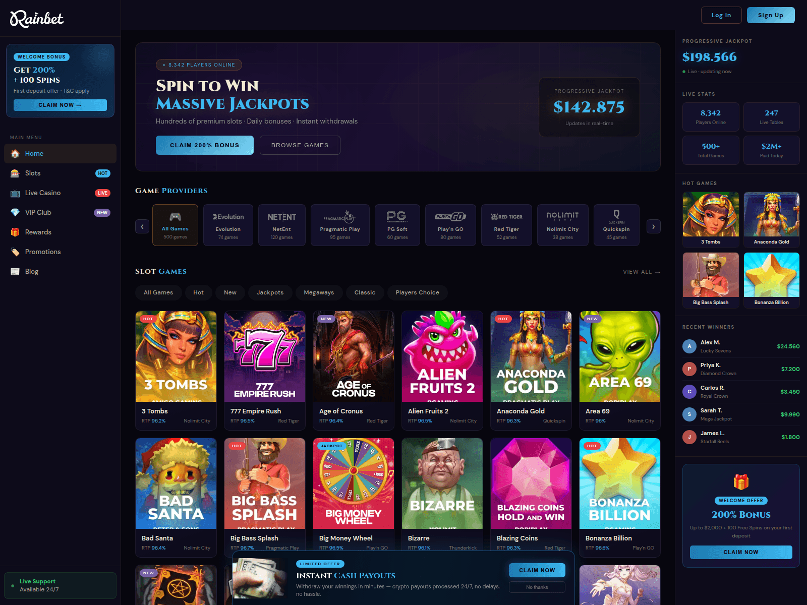 Screenshot of rainbet-bet.net