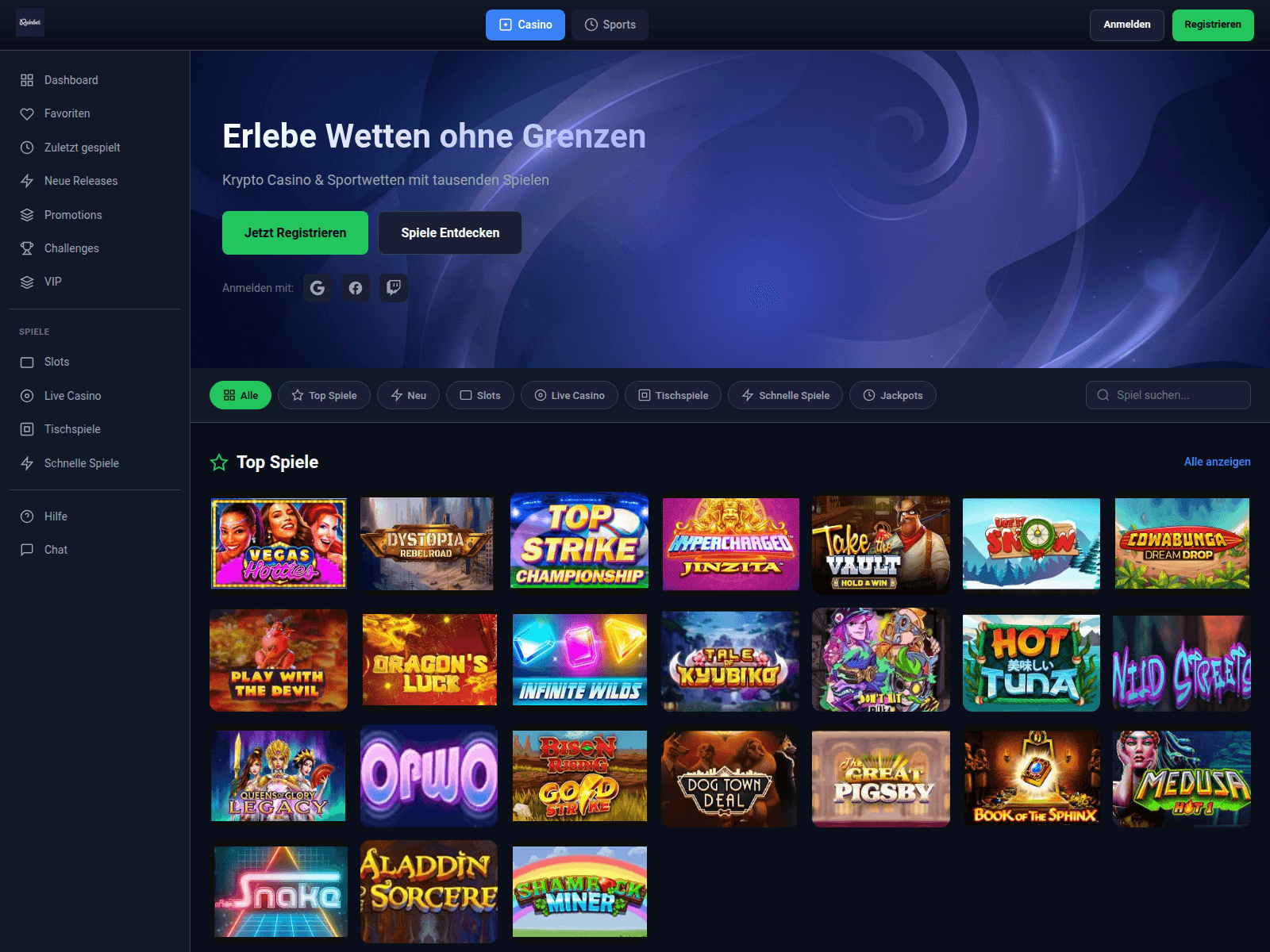 Screenshot of rainbetcasino-de.net