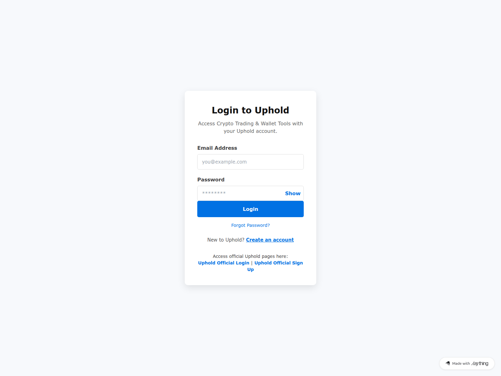 Screenshot of web-upzlogin.created.app