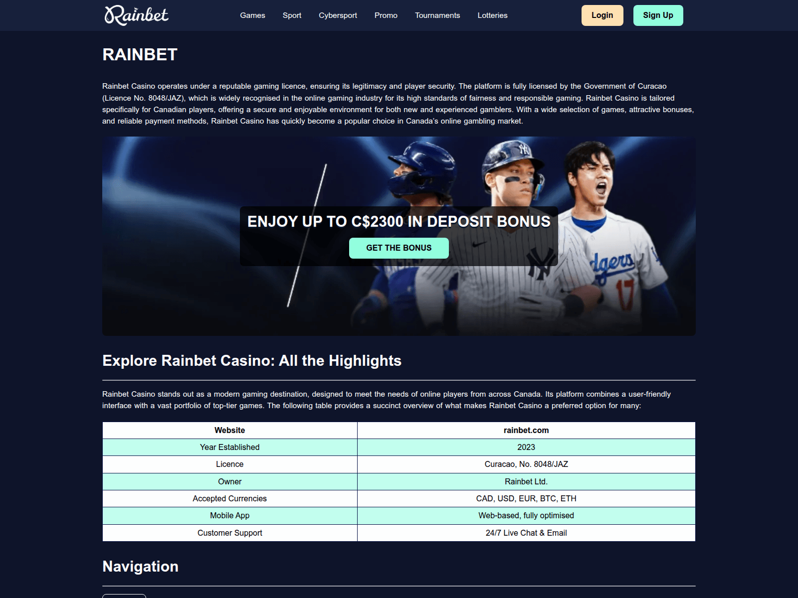 Screenshot of rainbet-casino.org