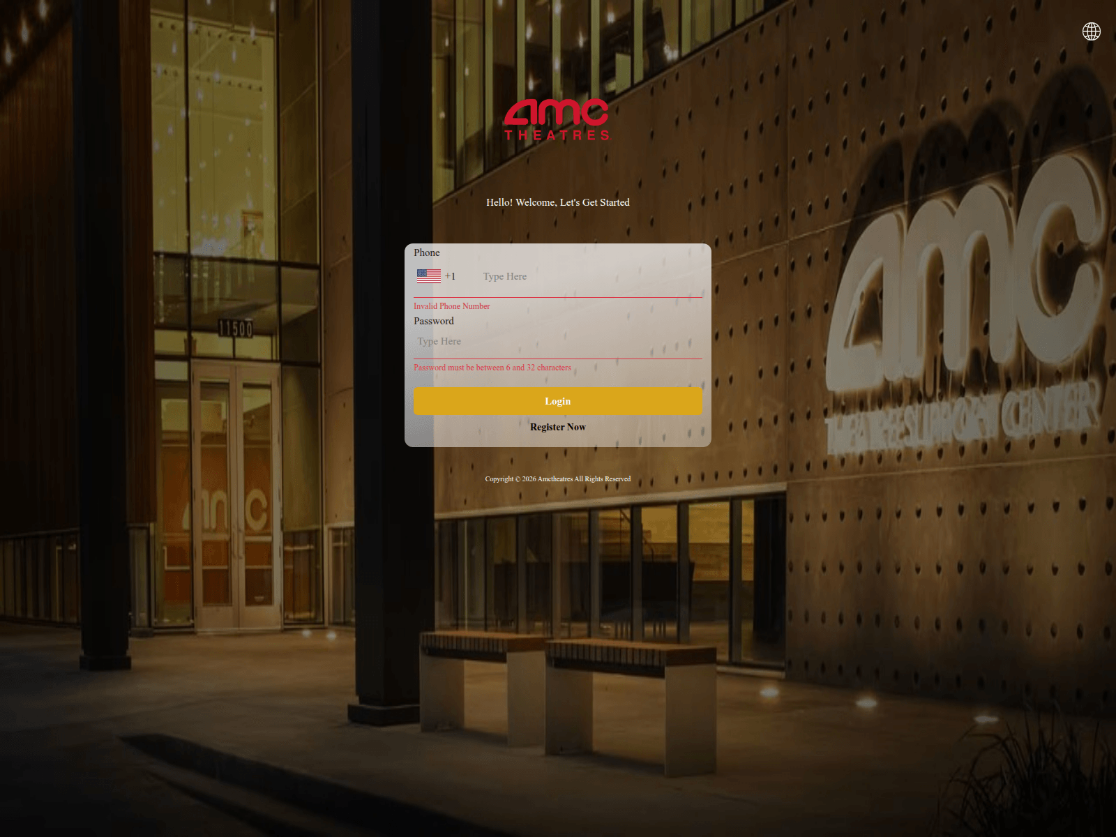 Screenshot of theater.lyunuo.com