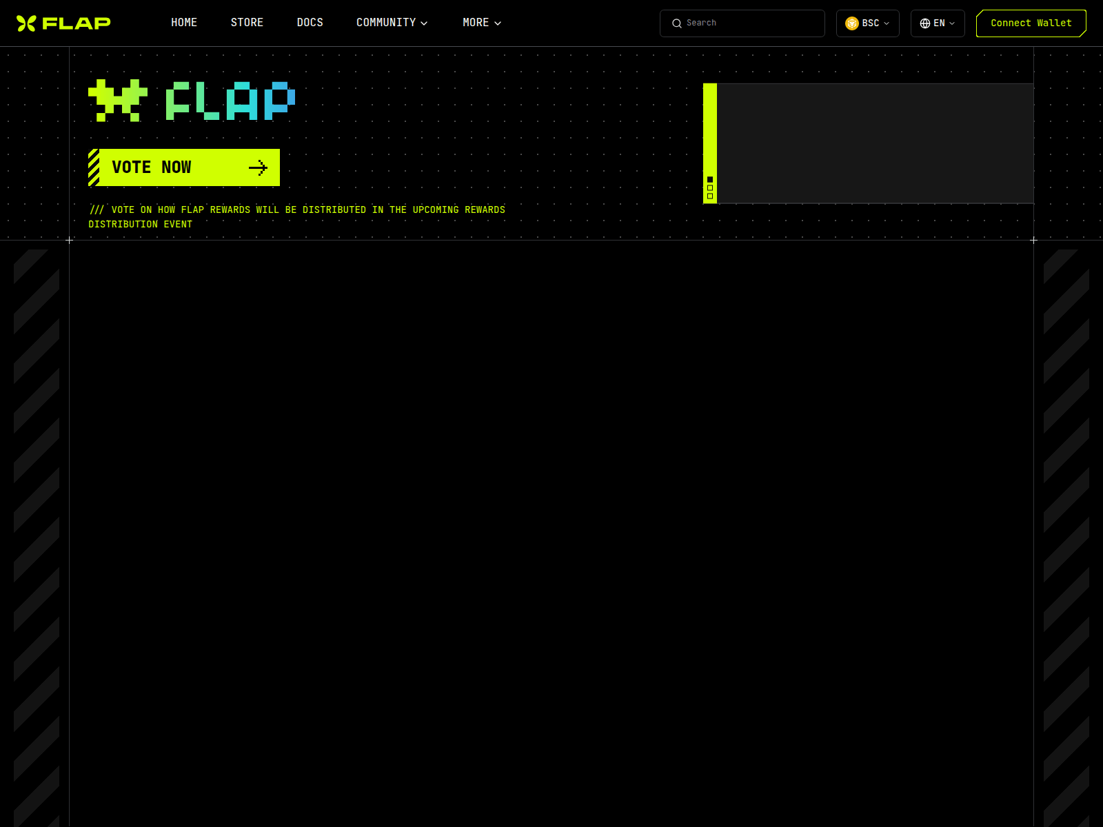 Screenshot of vote-flap.sh