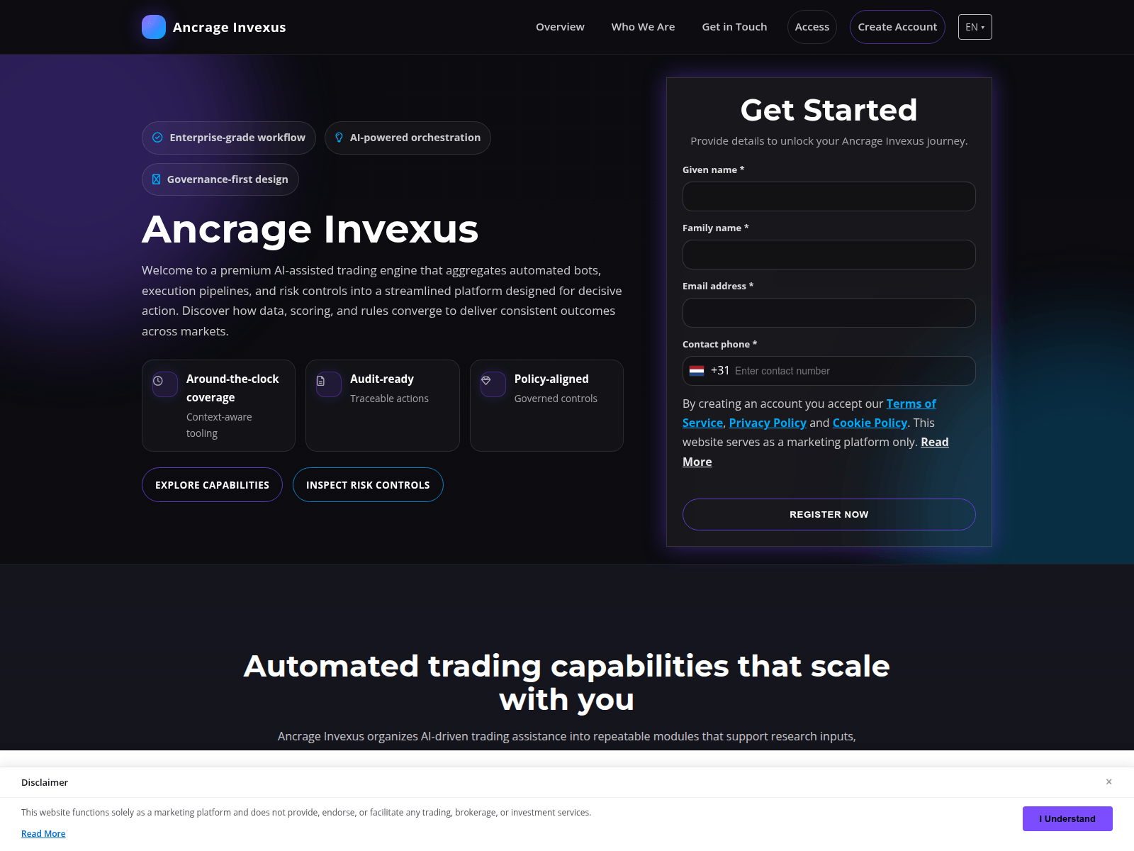 Screenshot of ancrage-invexus-software.com