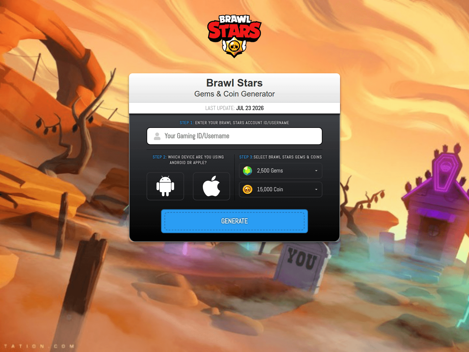 Screenshot of brwlstrs.netlify.app