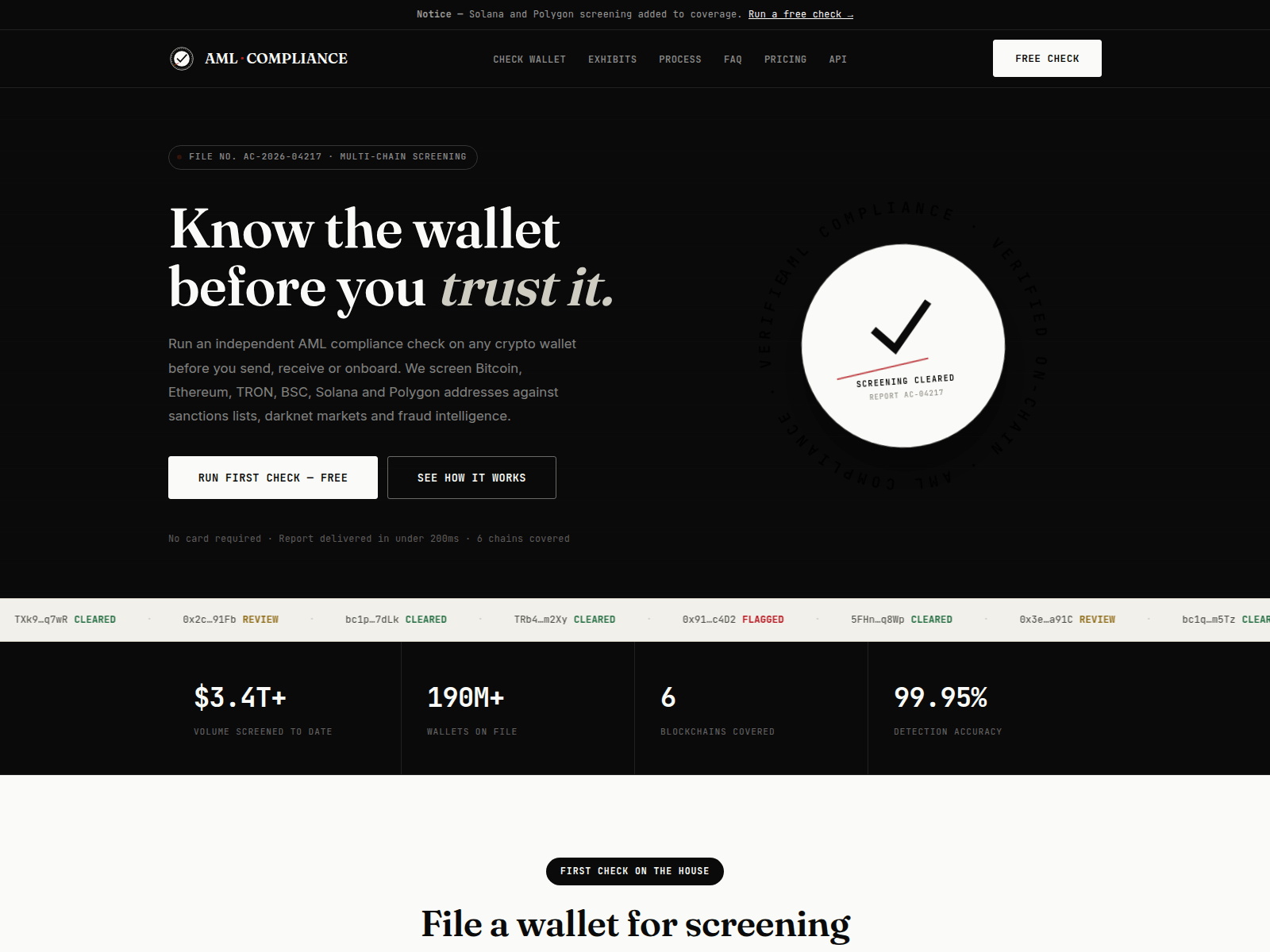 Screenshot of aml-compliance.org
