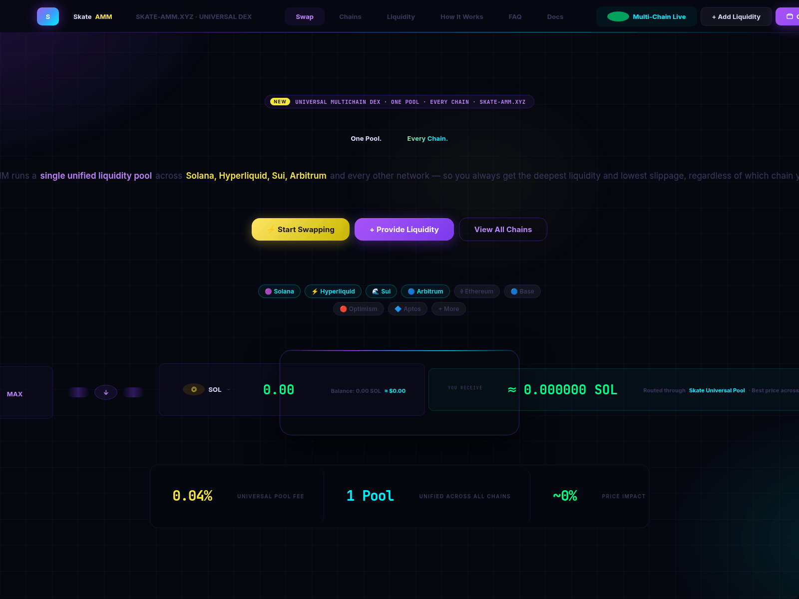 Screenshot of skate-amm.xyz