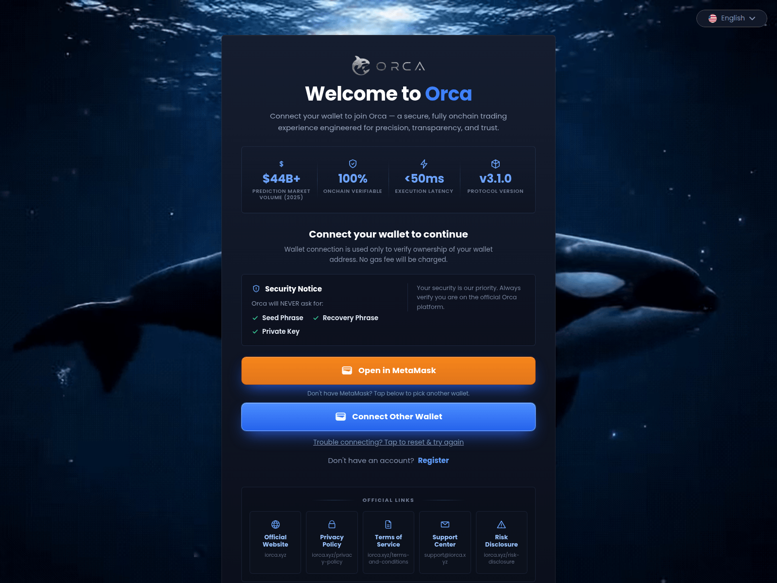 Screenshot of dapp.ocagent.io