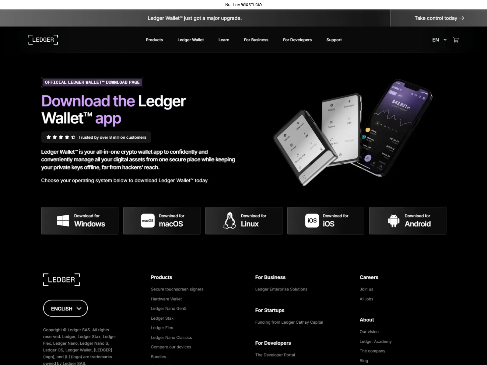 Screenshot of apps-ledge-live.wixstudio.com