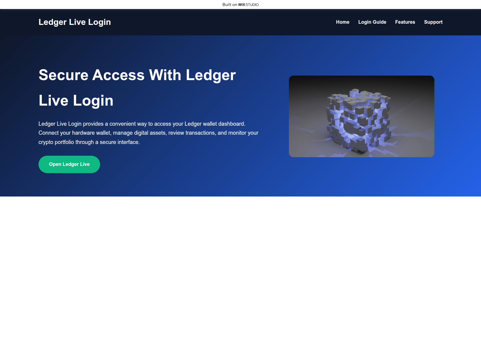 Screenshot of portfolio-live-leger.wixstudio.com