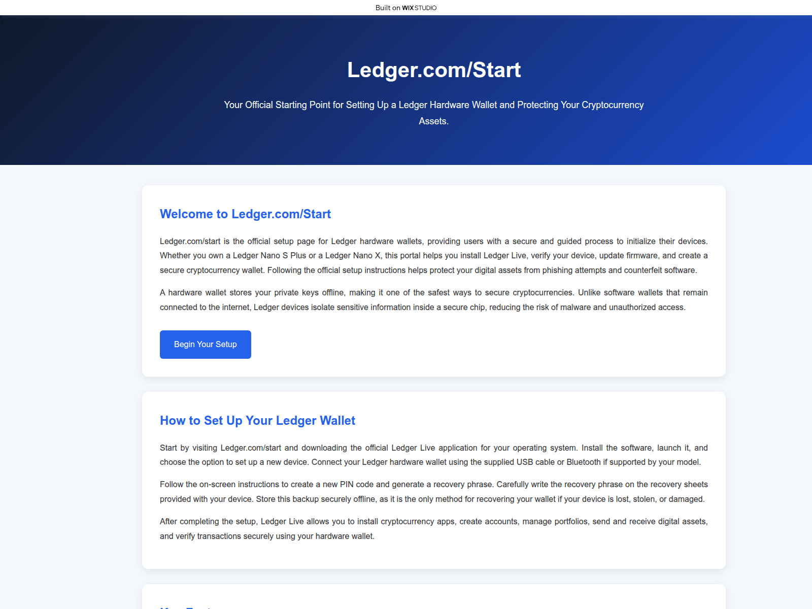 Screenshot of startapp-ledgrcd.wixstudio.com