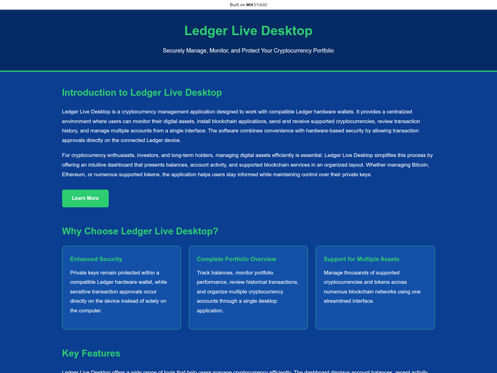 Screenshot of started-usen-desktop.wixstudio.com