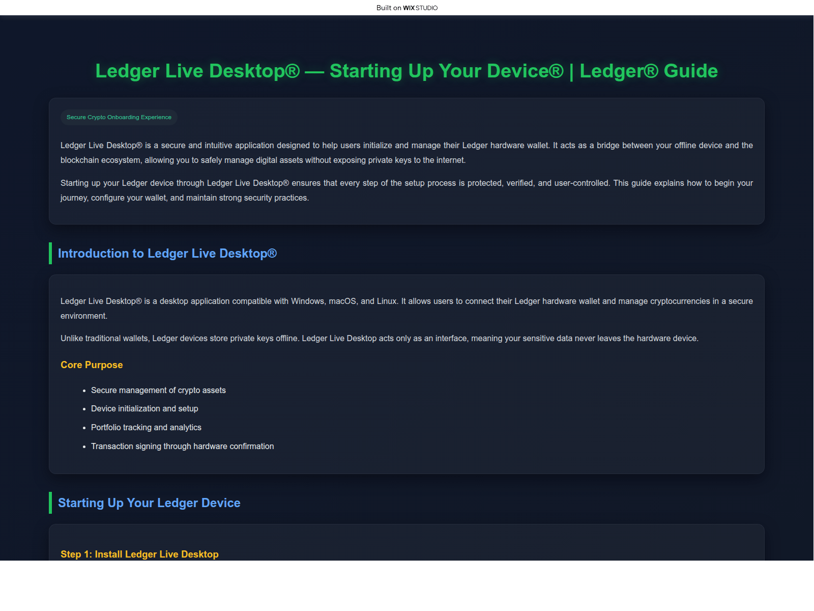 Screenshot of intro-live-desktop.wixstudio.com