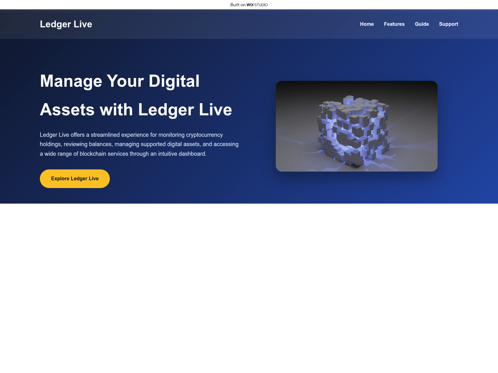 Screenshot of cloud-ledzerlive.wixstudio.com