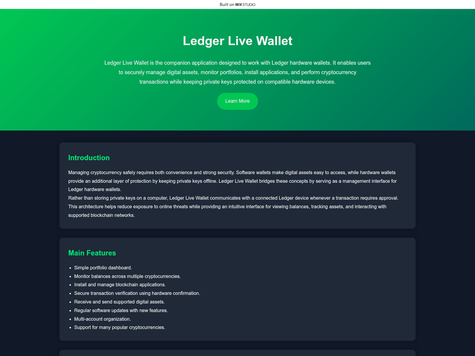 Screenshot of official-ldgre-apps.wixstudio.com