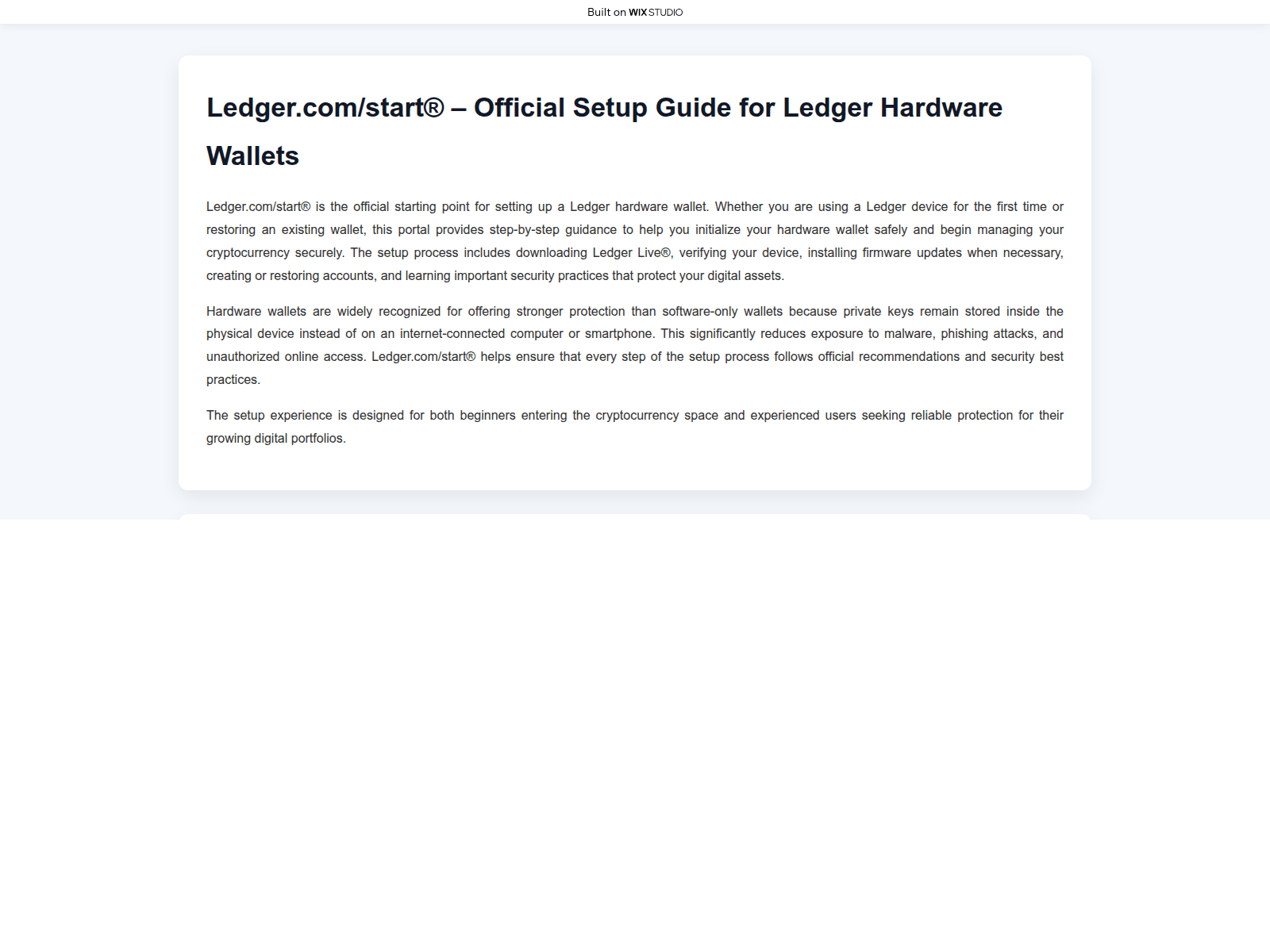 Screenshot of startcmledgeio.wixstudio.com