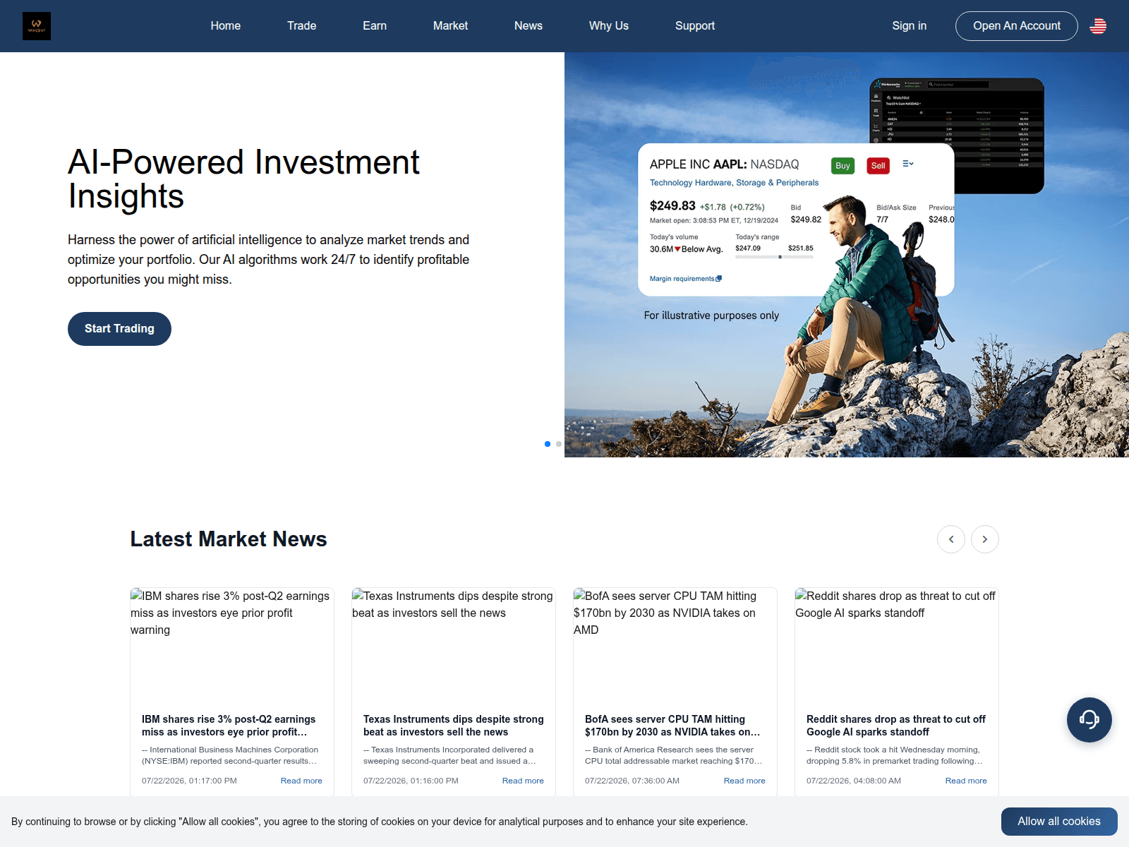 Screenshot of wincent.cc