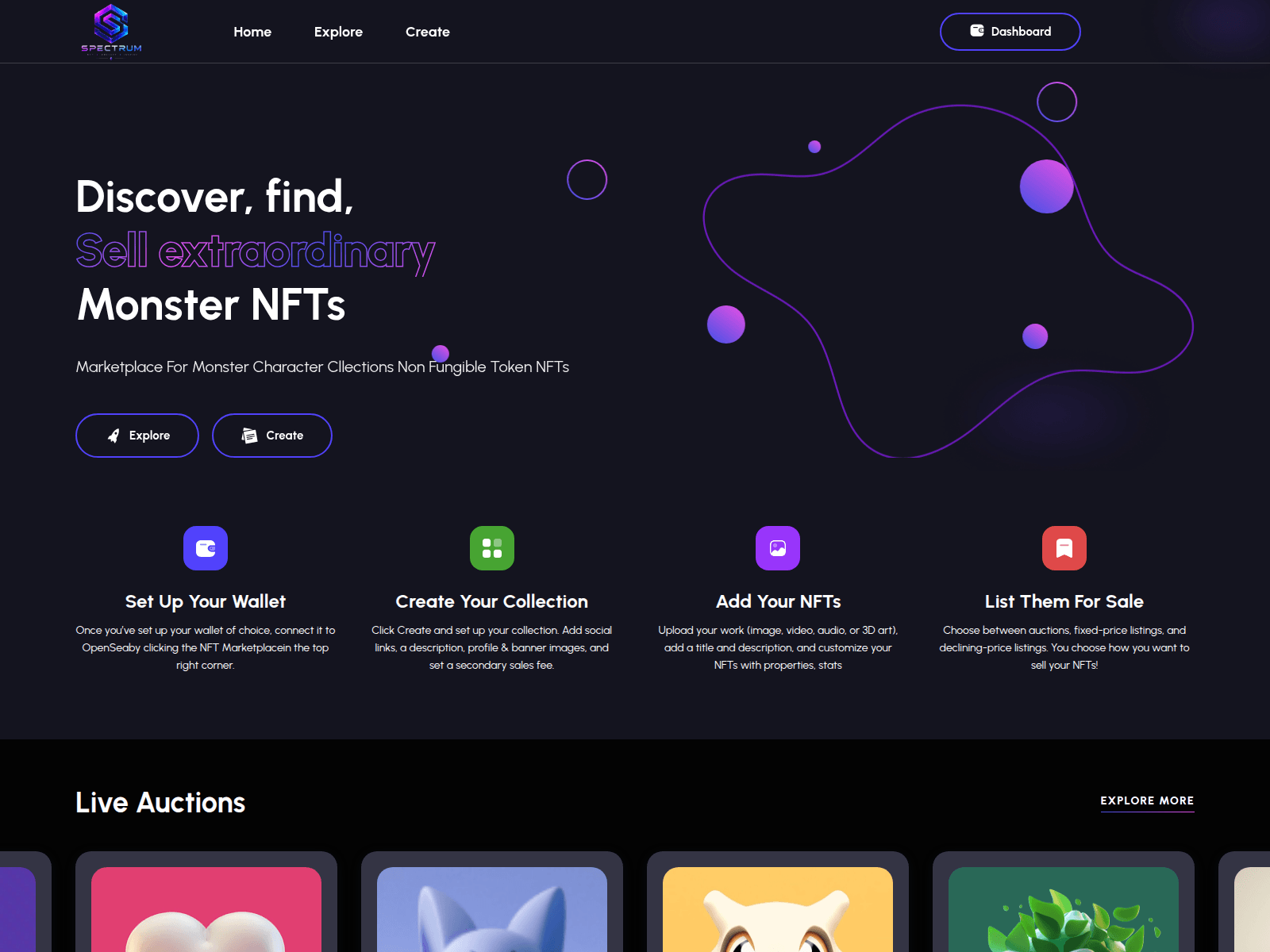 Screenshot of spectrumnft.com