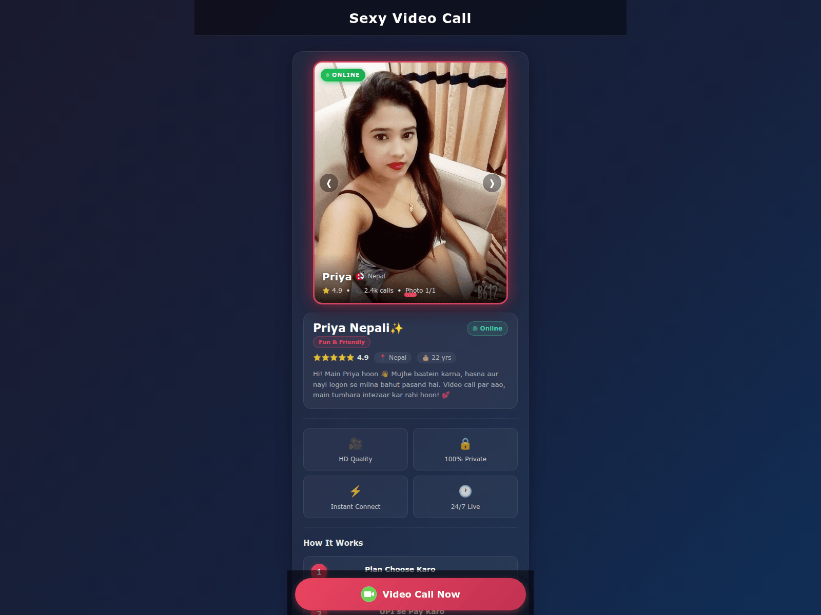 Screenshot of truemeet-videocall.in