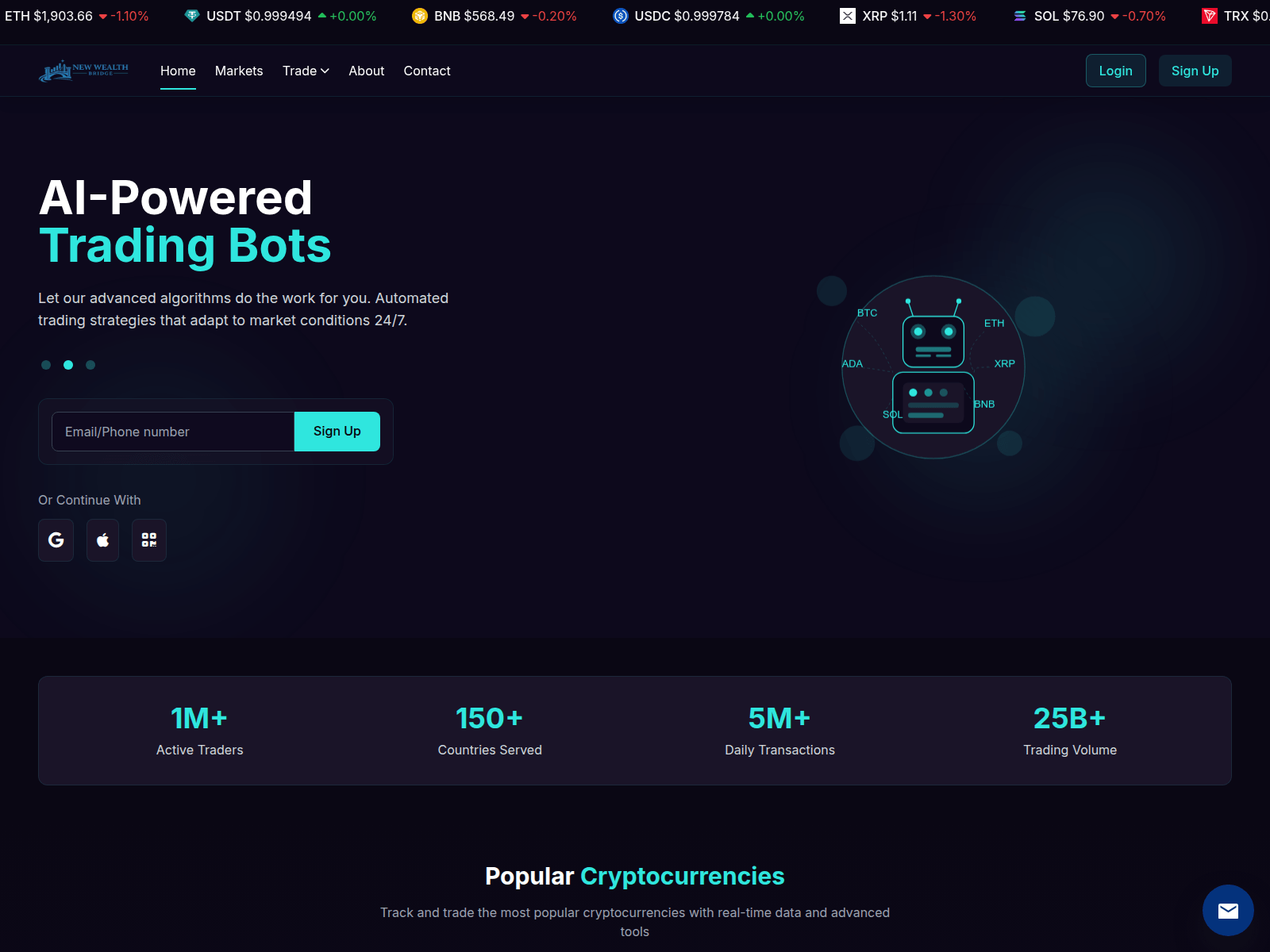 Screenshot of newwealthbridge.com