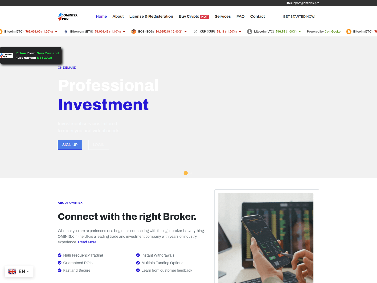 Screenshot of ominisx.pro