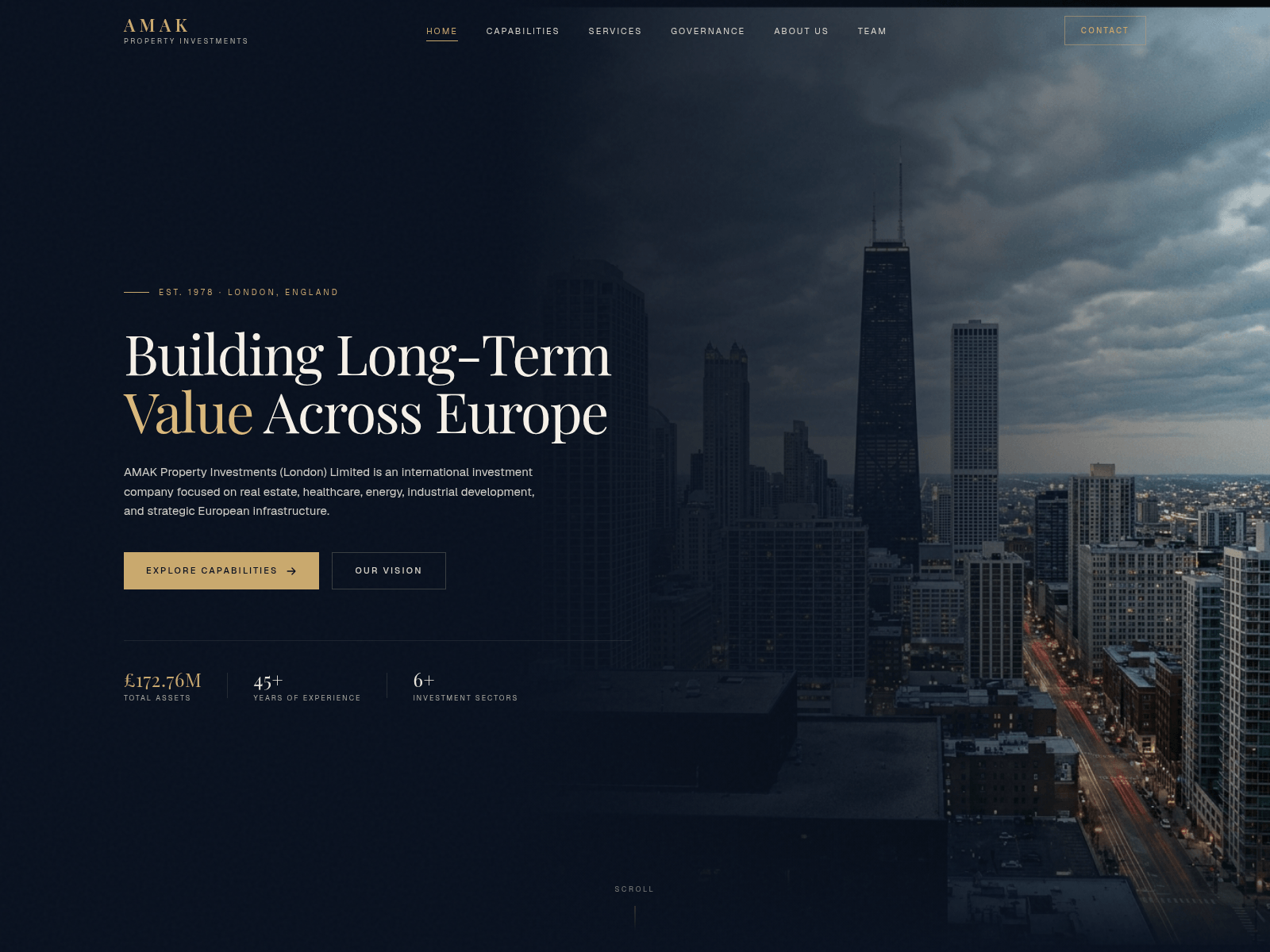 Screenshot of amak-properties.com