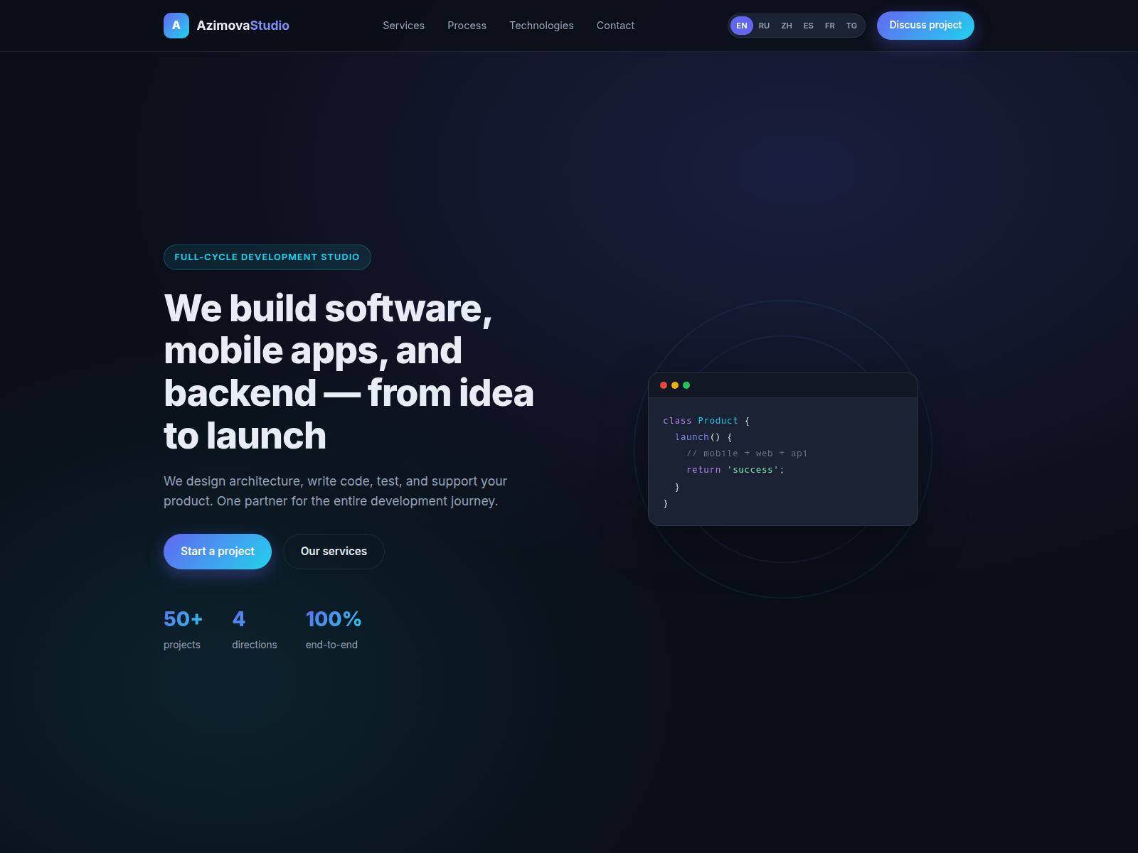 Screenshot of azimova.store