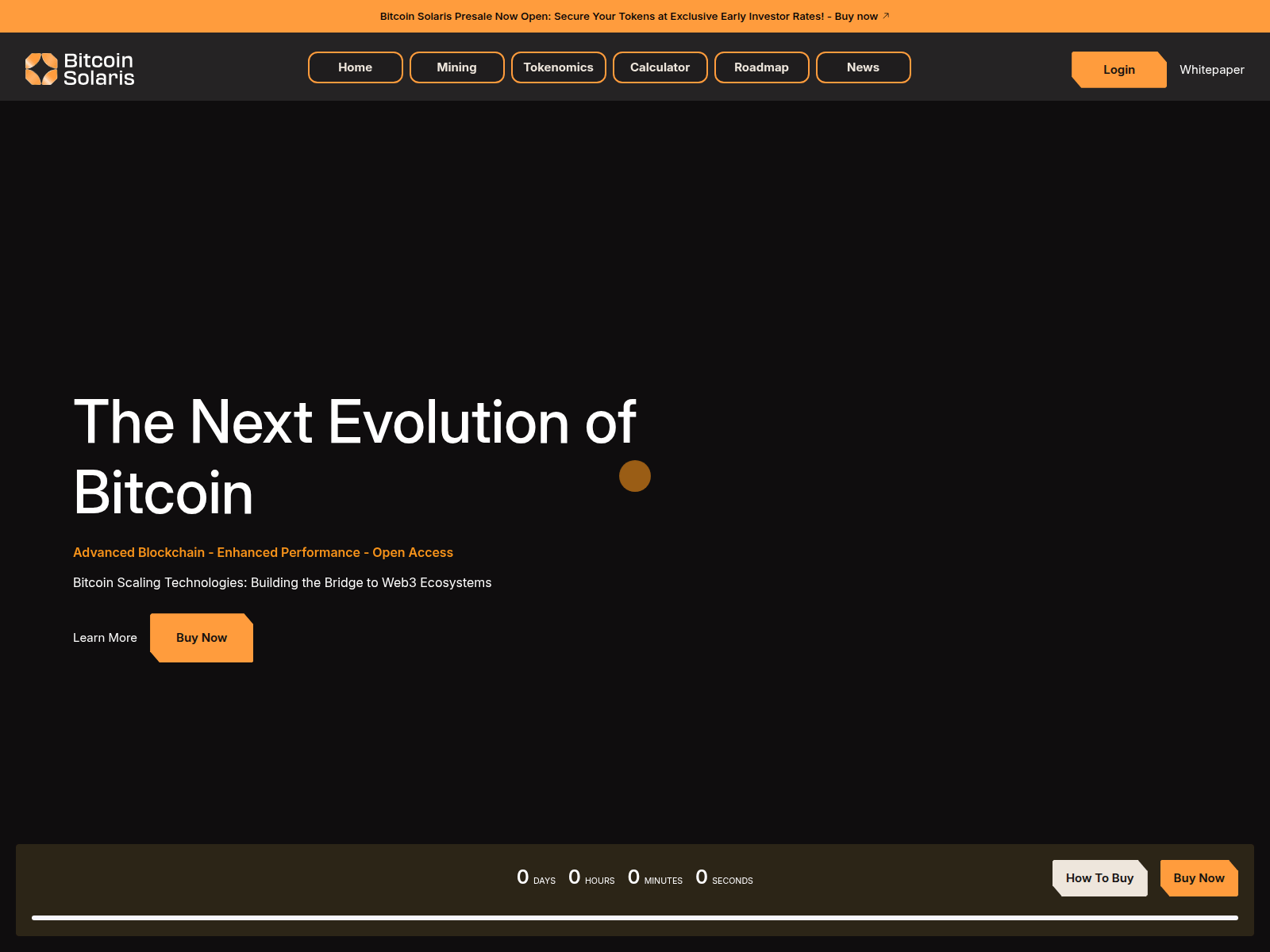 Screenshot of bitcoinsolaris.com