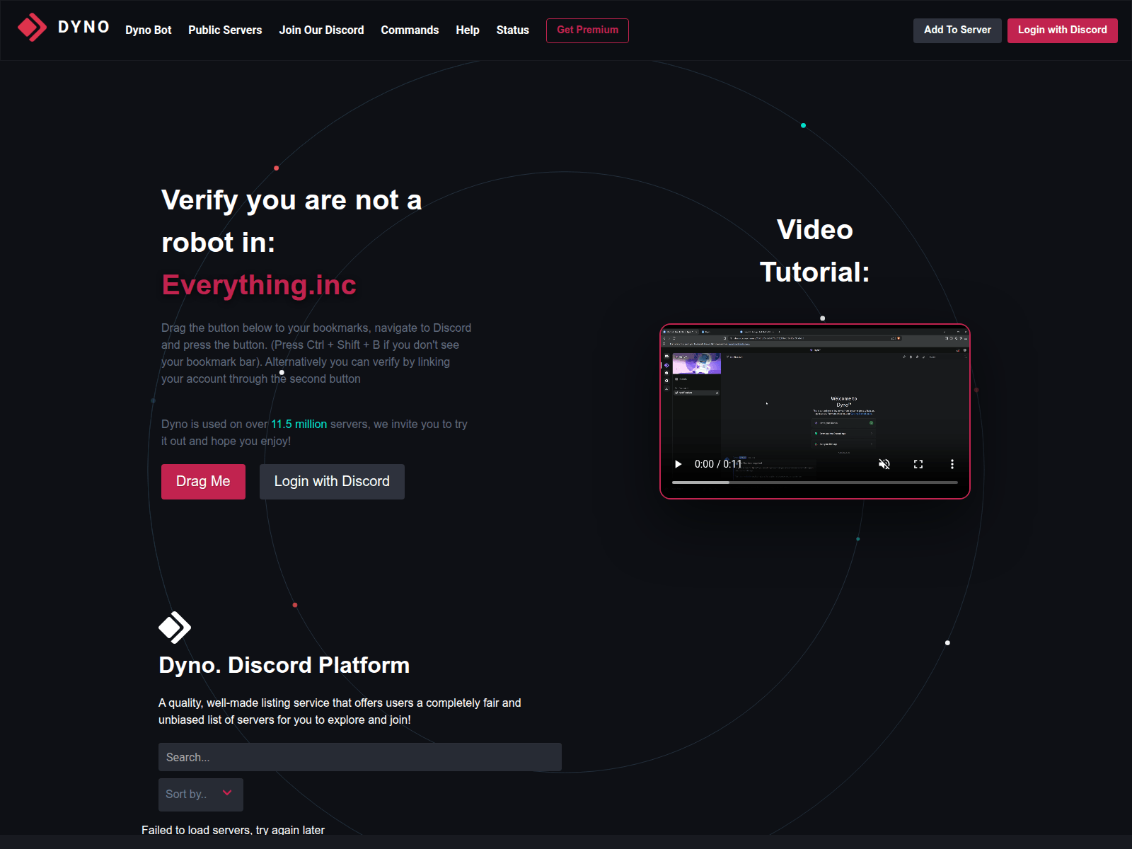 Screenshot of dyno.everythinginc.xyz
