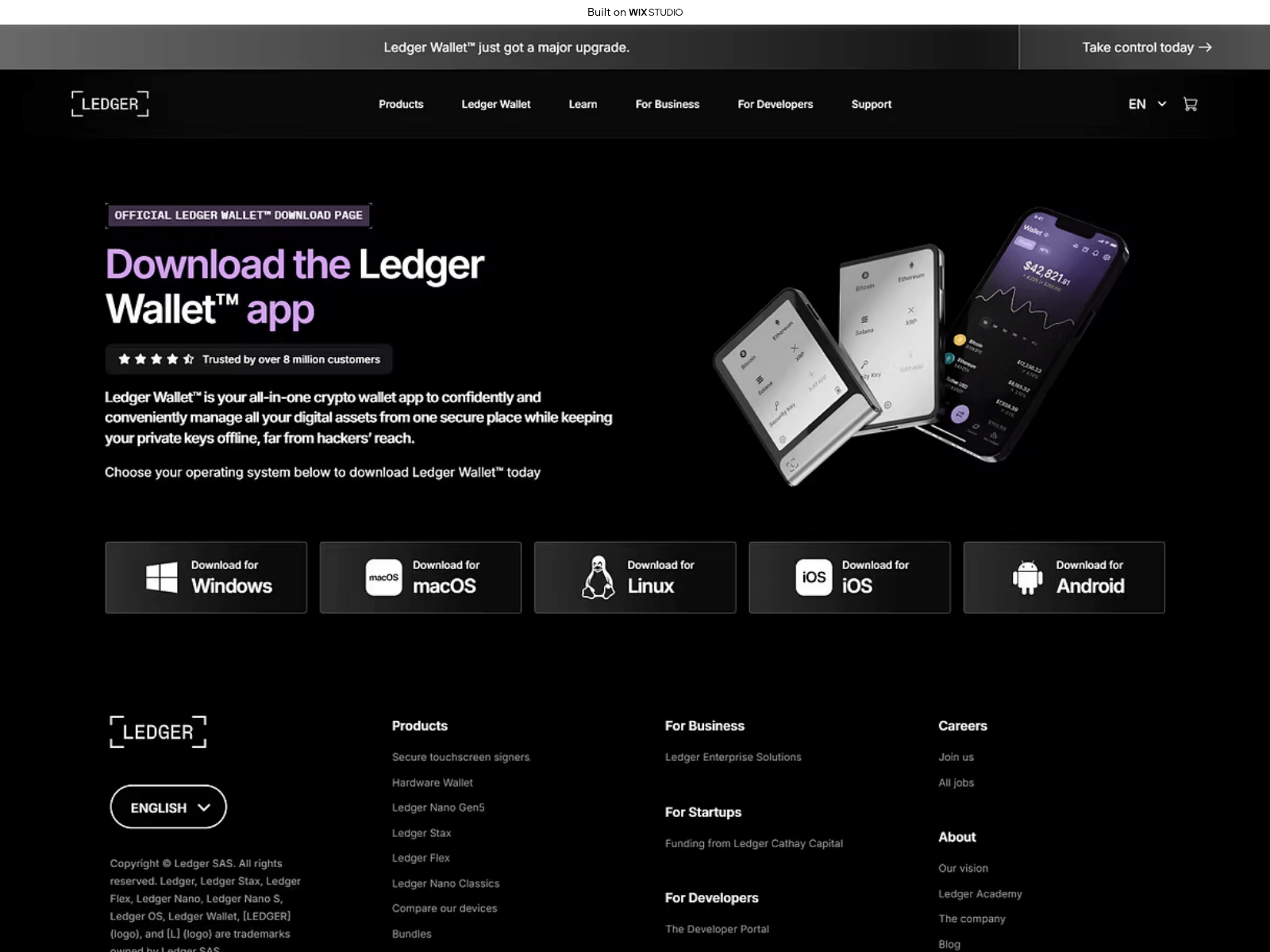 Screenshot of liveapps-ledgras.wixstudio.com