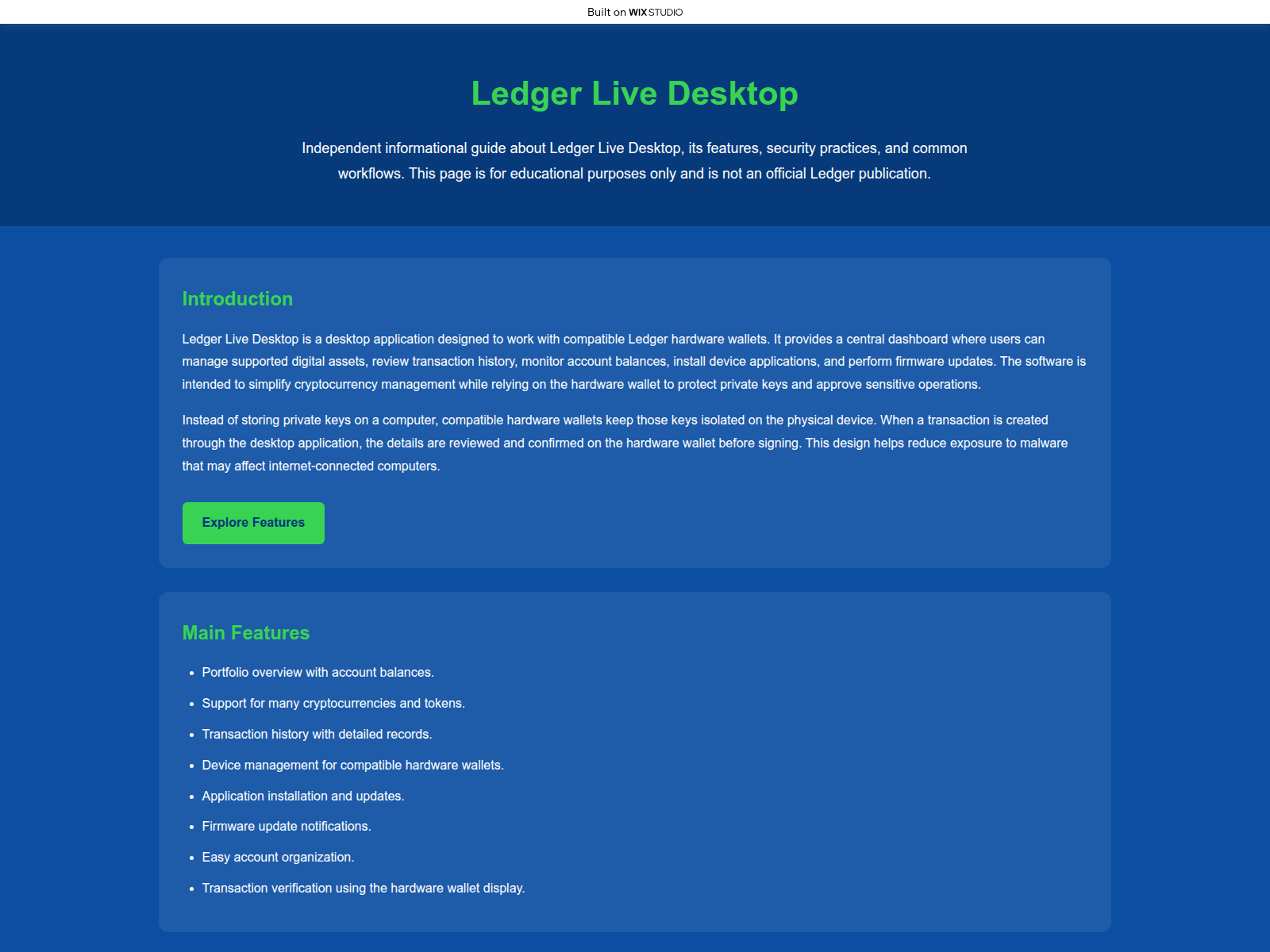 Screenshot of updated-desktopapp.wixstudio.com