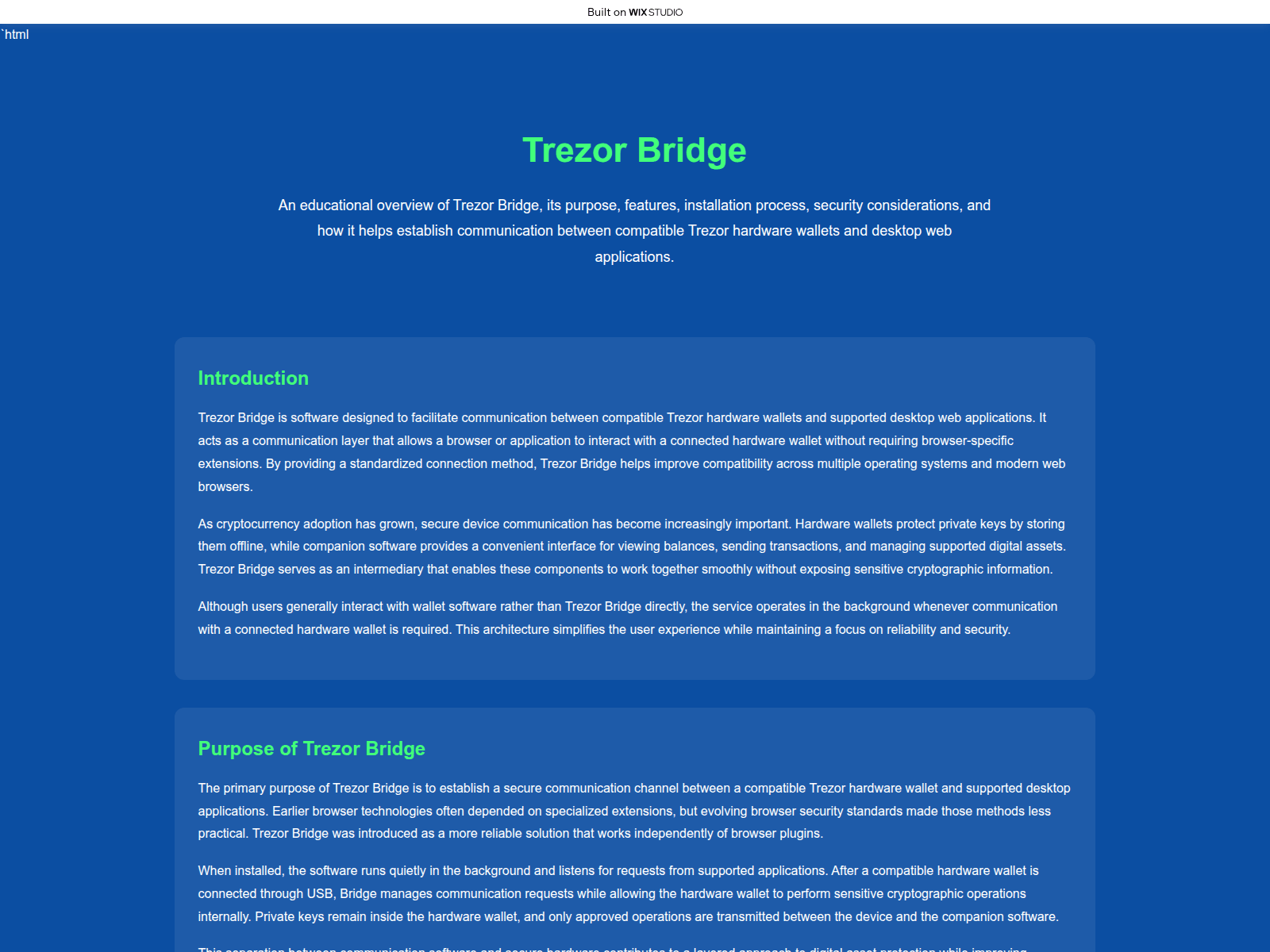 Screenshot of care-bridgeapp.wixstudio.com
