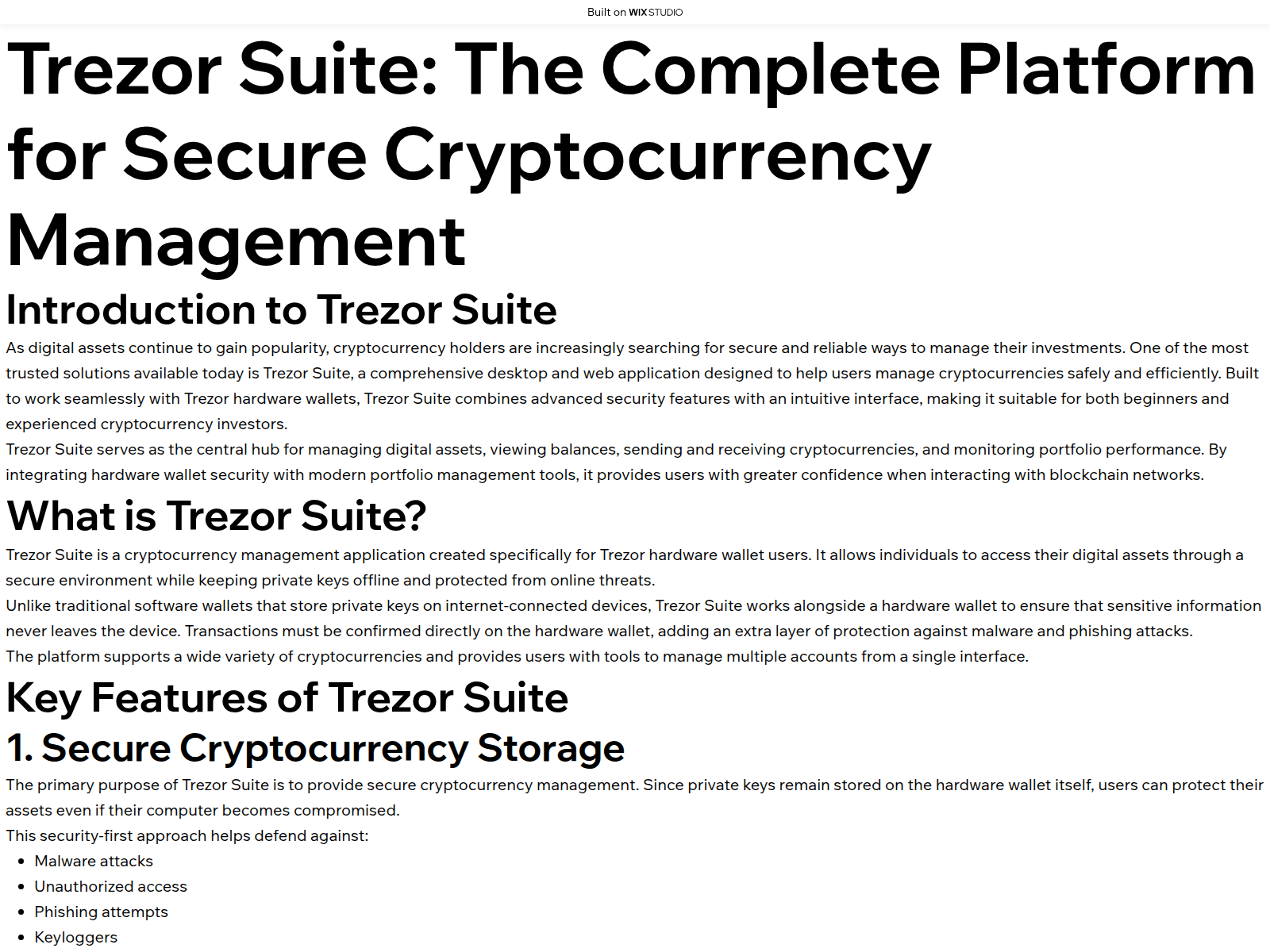 Screenshot of trezursut.wixstudio.com