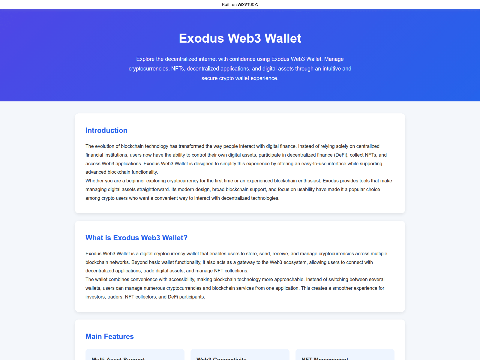 Screenshot of en-ex0dus-extn.wixstudio.com