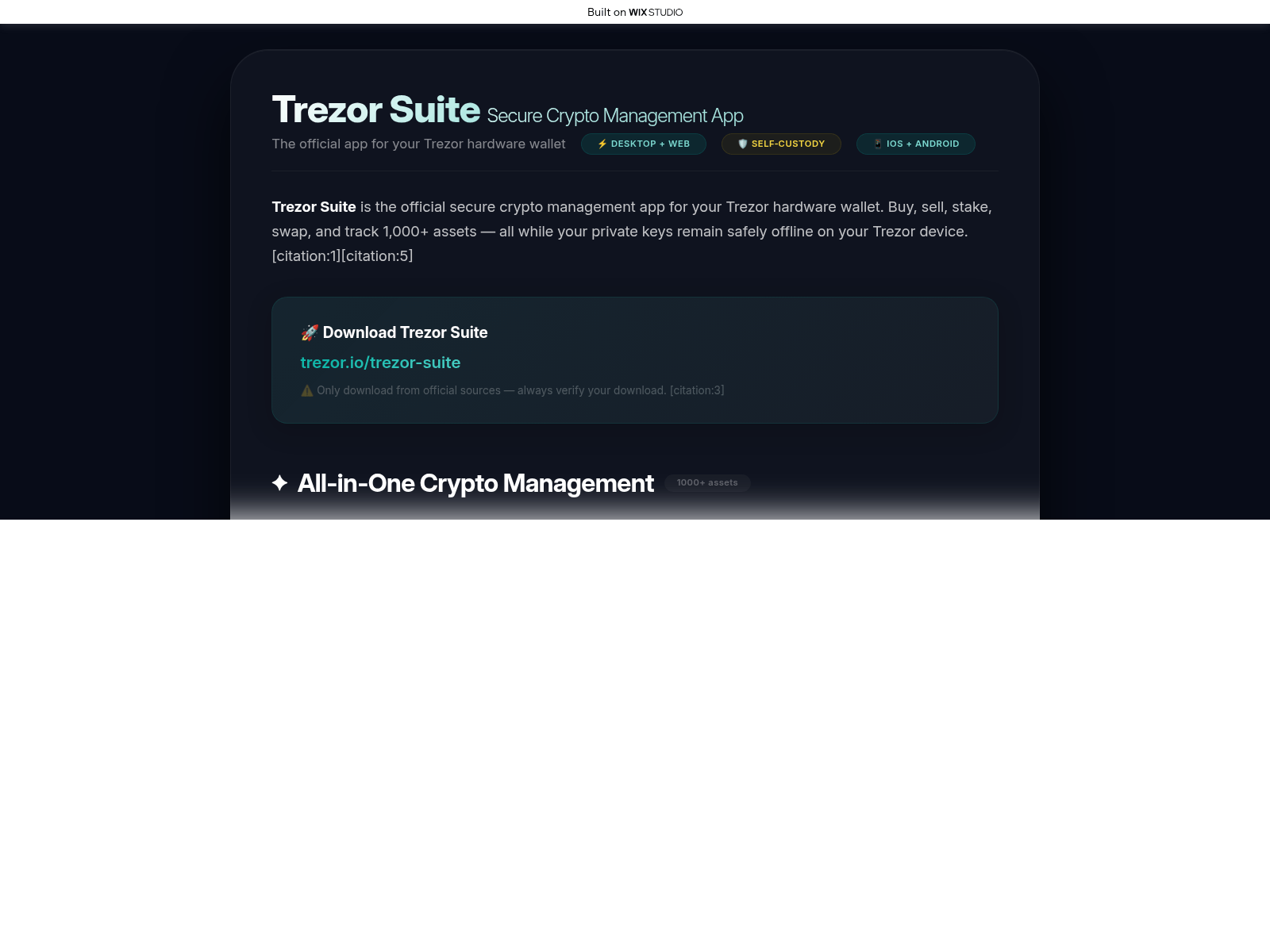 Screenshot of mysuite-trexor.wixstudio.com