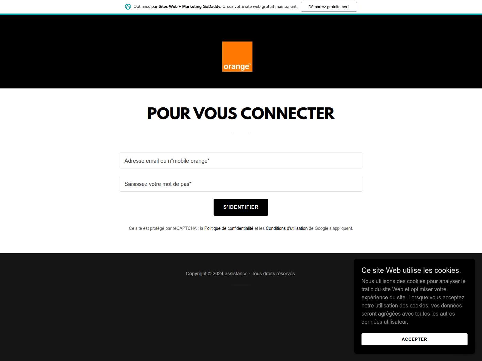 Screenshot of assistance4.godaddysites.com