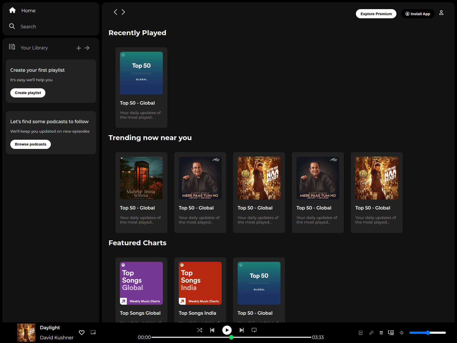 Screenshot of spotify-clone-website-using-html-css.netlify.app