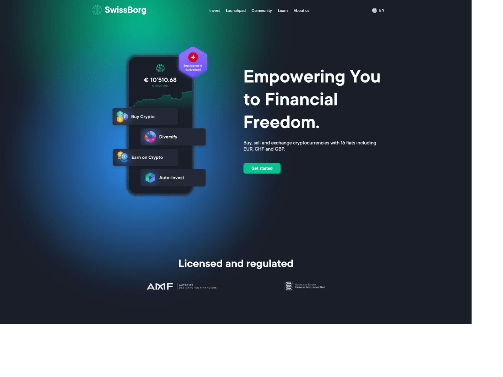 Screenshot of sign-in-swissborgs.webflow.io