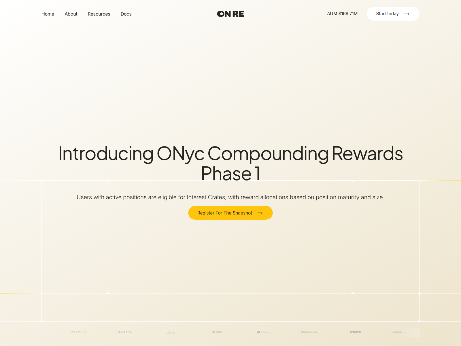 Screenshot of rewards-onre.finance