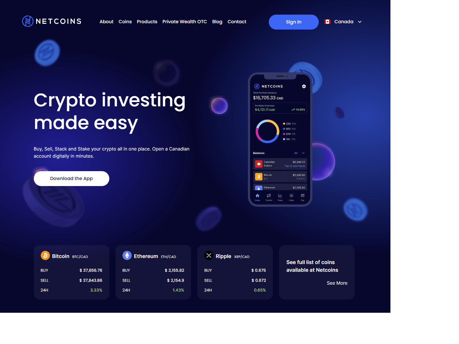 Screenshot of netcoins-login-to.webflow.io