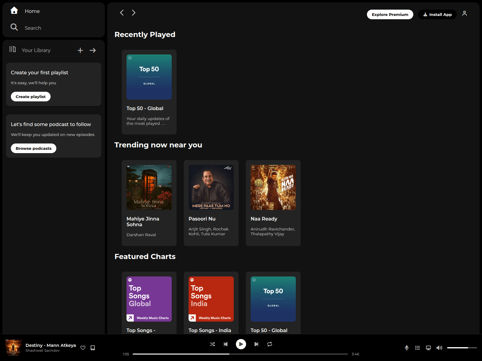 Screenshot of spotify15.netlify.app