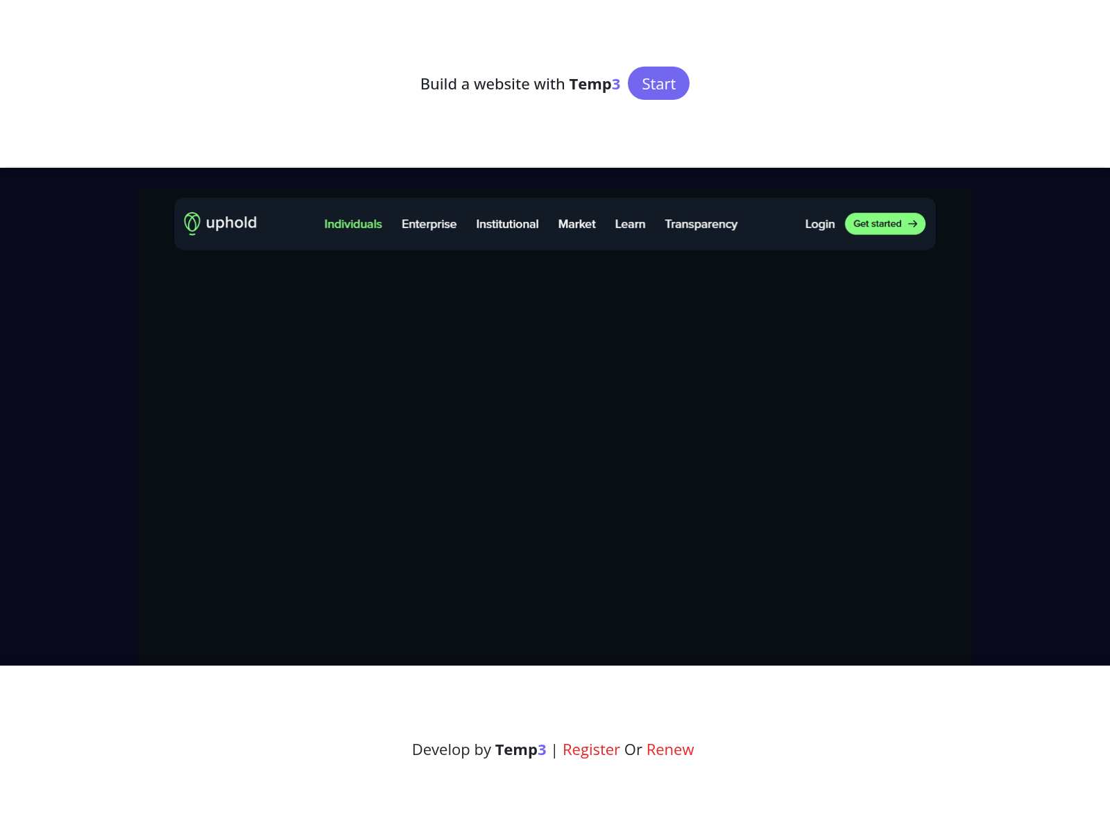 Screenshot of uphold-log-in.tem3.io